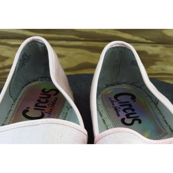 Circus Sam Edelman Sz 9.5 M Pink Round Toe Espadrilles Fabric Leni 8 - Picture 3 of 8